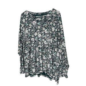 J Jill Plus size 3X Pima Cotton Crew Neck High Low T Shirt Top Womens Tee